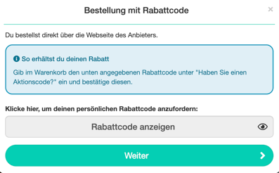 Rabattcode Pop-up
